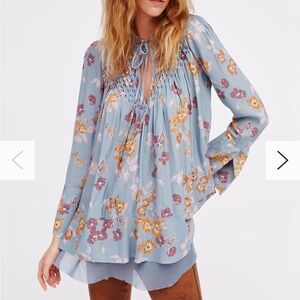 Free People So Fine Printed Smocked Top